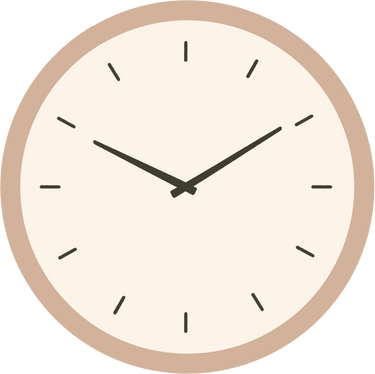 Minimalist Analog Brown Wall Clock